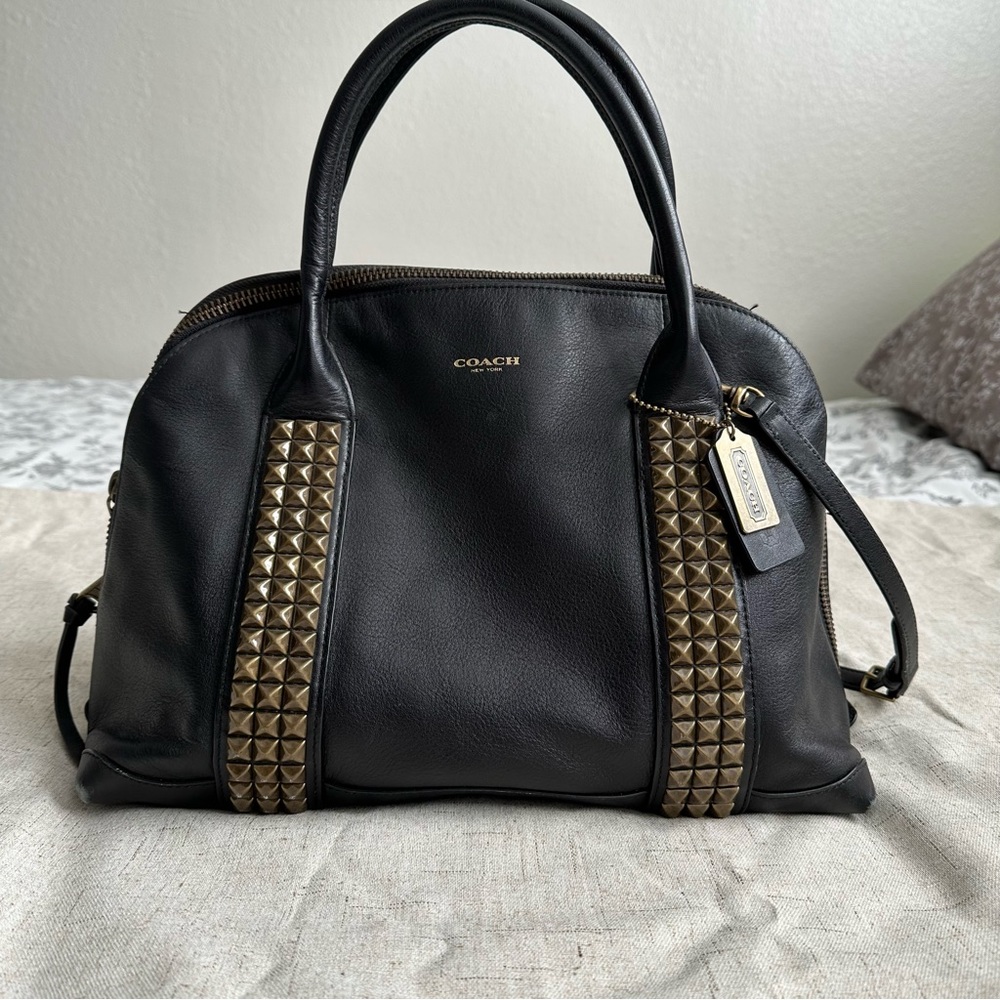 Coach Bleecker Studded Dome Satchel